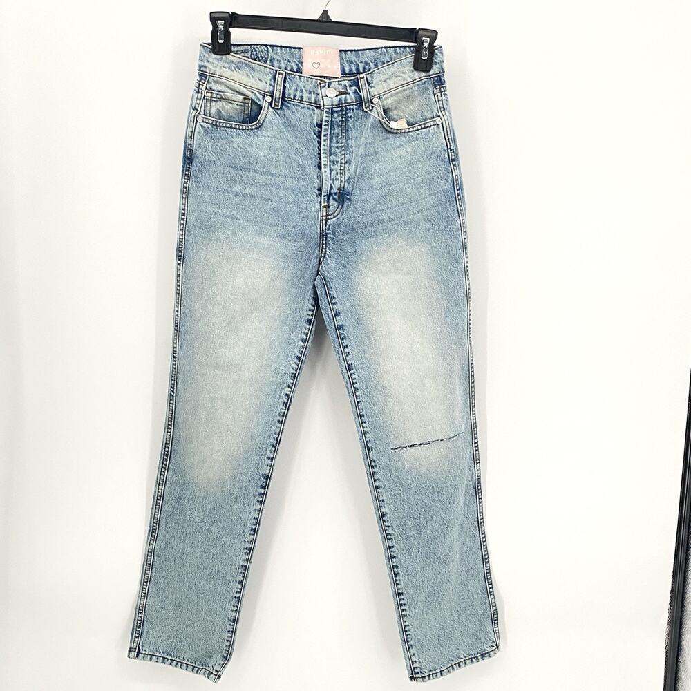 Womens High Waist Jeans Distressed Button Fly Size 29